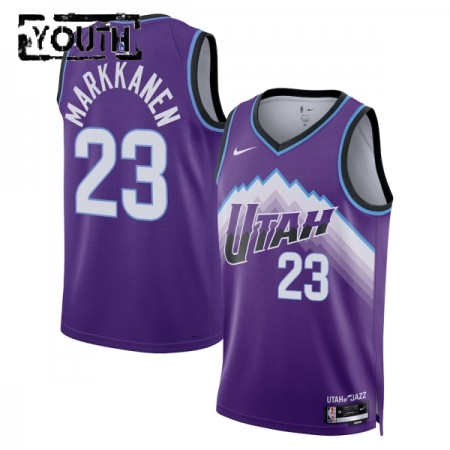 Camiseta Niños Utah Jazz Lauri Markkanen 2025-26 Nike Icon Edition Violeta Swingman